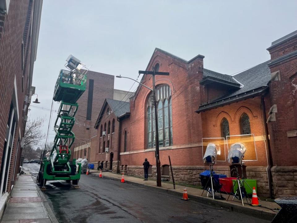 The First Reformed Church of Nyack on South Broadway was used as a location for the new Netflix show, "The Life List," which filmed March 28 in Nyack.