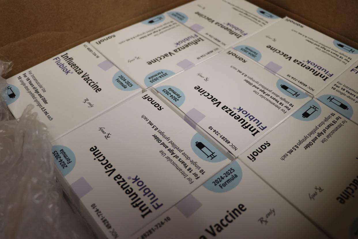 Aug. 23, 2024: Flu vaccines wait to be used at OhioHealth's Riverside Family Practice.