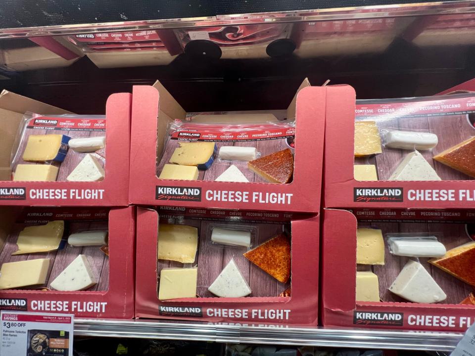 Cheese flight set at Costco