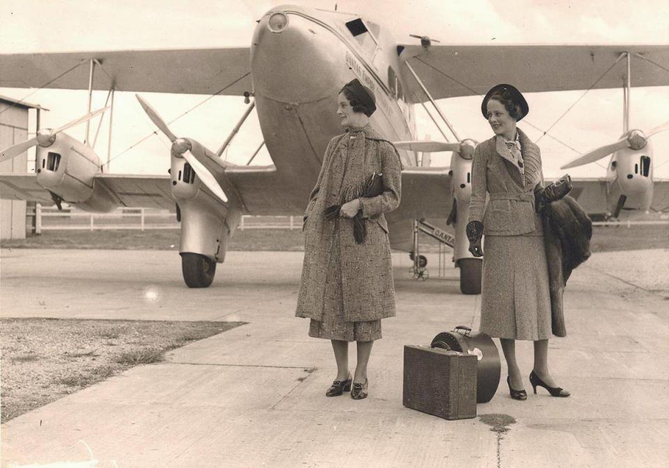 Old style: Qantas flight attendants in the 1930s (Qantas)