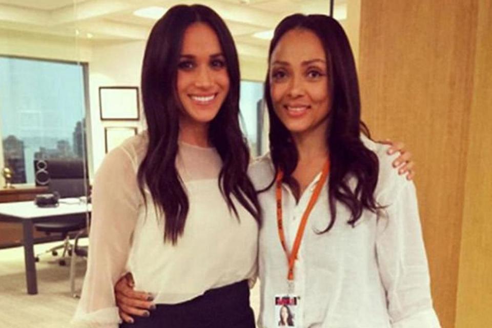 Suits actress Meghan Markle with her body double Nicky Bursic (Nicky Bursic/ Instagram)