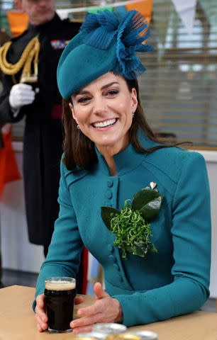 CHRIS JACKSON/POOL/AFP via Getty Images Kate Middleton attends the St. Patrick's Day parade with the Irish Guards in 2023
