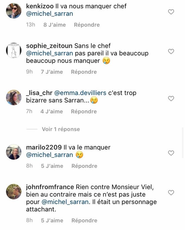 Commentaires sous la photo d’Hélène Darroze (Photo: Instagram/ @helenedarroze)