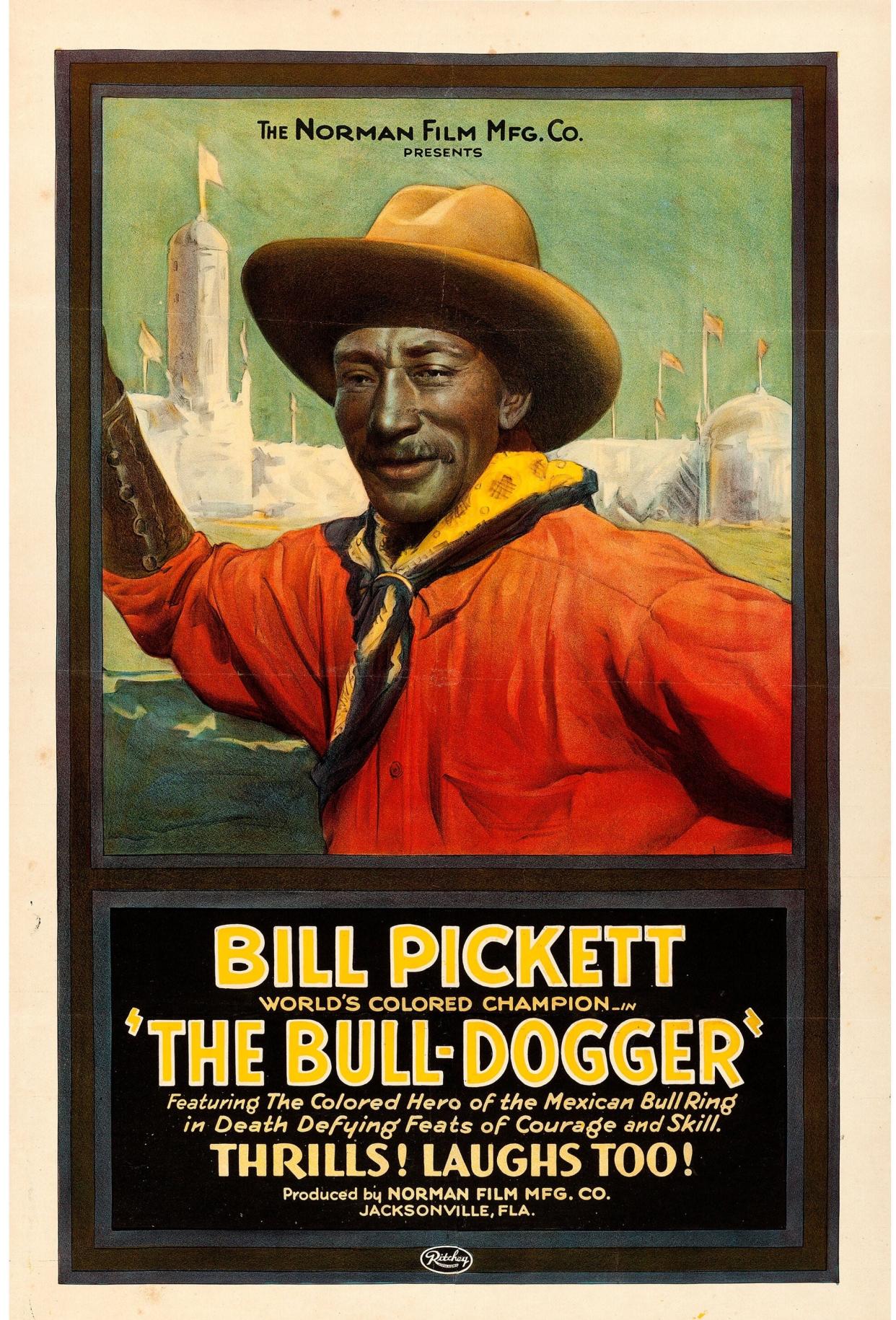 "The Bull-Dogger" starring Bill Pickett: theatrical poster