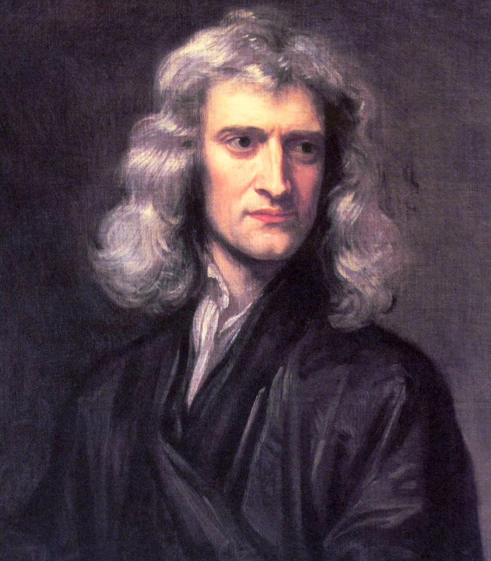 England/UK: Sir Isaac Newton (1642-1726), English physicist and mathematician. After an original painting by Sir Godfrey Kneller (1646-1723), oil on canvas, 1847. (Photo by: Pictures from History/Universal Images Group via Getty Images)