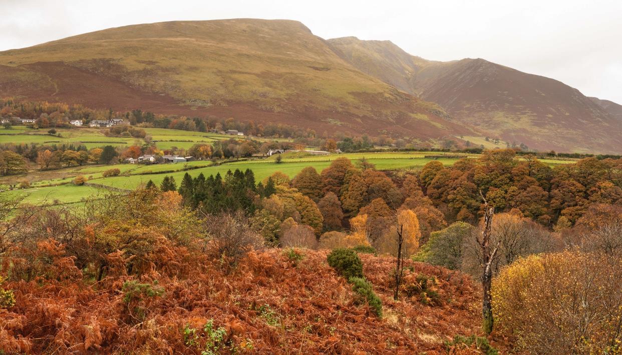 The autumn view out to Blencathra, also called Saddleback, which is located near Keswick in the Lake District.  (PA)