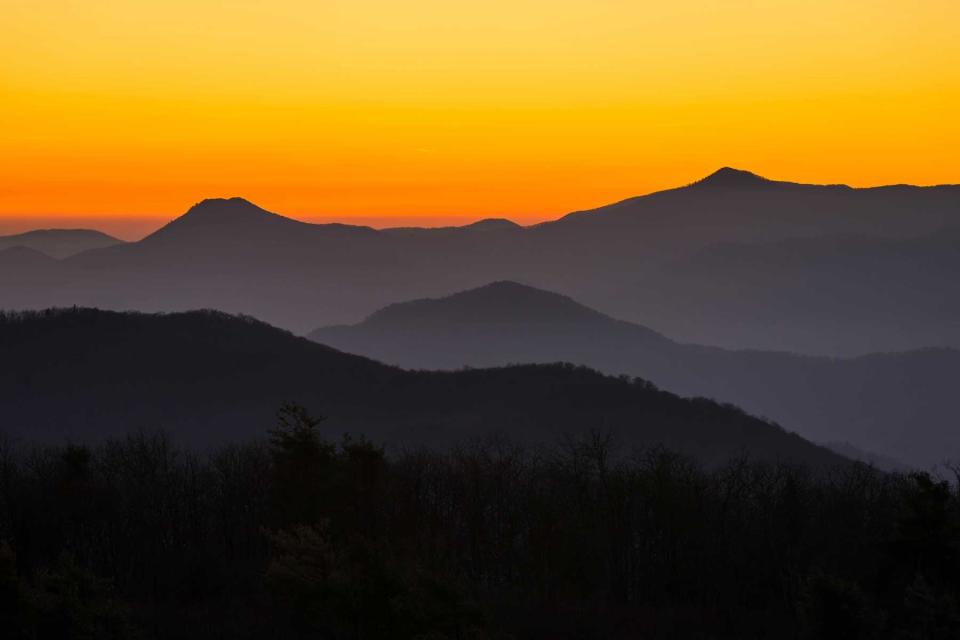 Sunset on Unaka Mountain