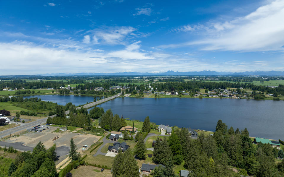 aerial view of a town