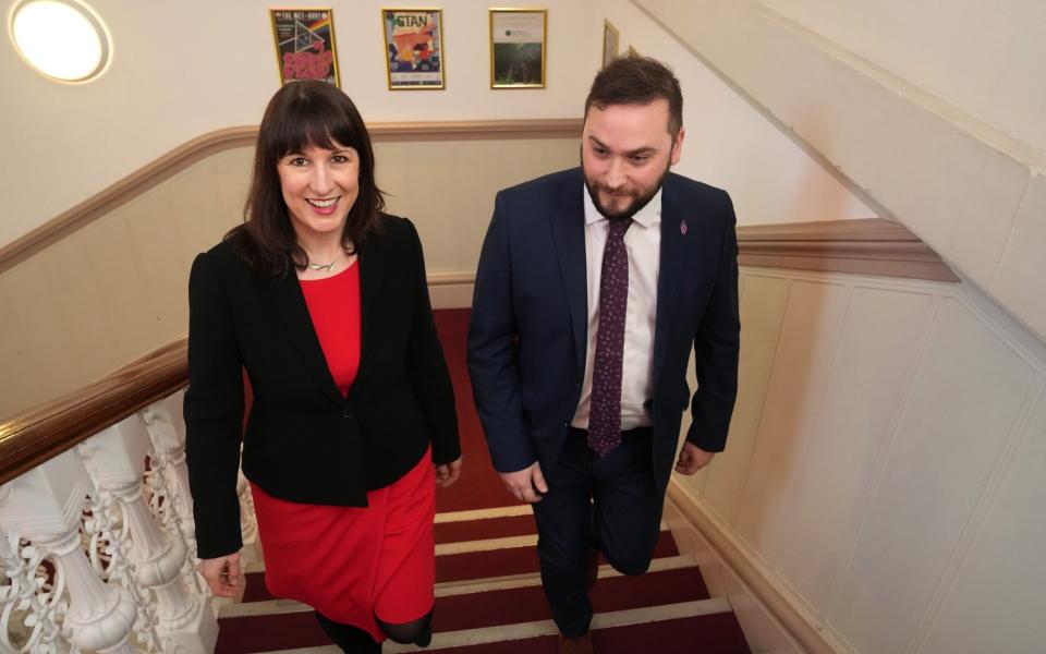 Rachel Reeves was introduced by Christian Wakeford, who defected to Labour from the Conservatives this week - Christopher Furlong/Getty Images