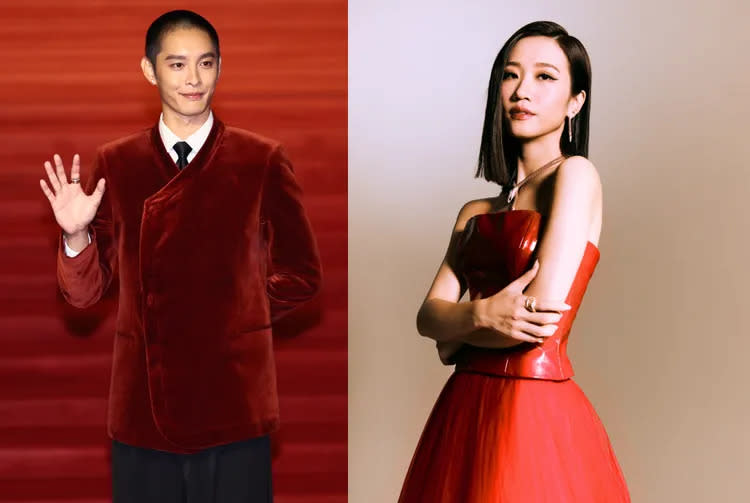 曹佑寧（左）身為紅毯主持人、Lulu則為典禮主持人。攝影中心攝、天地合娛樂提供