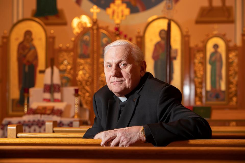 The Very Rev. Vasyl Savchyn at St. Michael's Ukrainian Greek Catholic Church in Milwaukee.