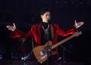 Prince performs on the main stage during Budapest's Sziget music festival on an island in the Danube River August 9, 2011. REUTERS/Laszlo Balogh