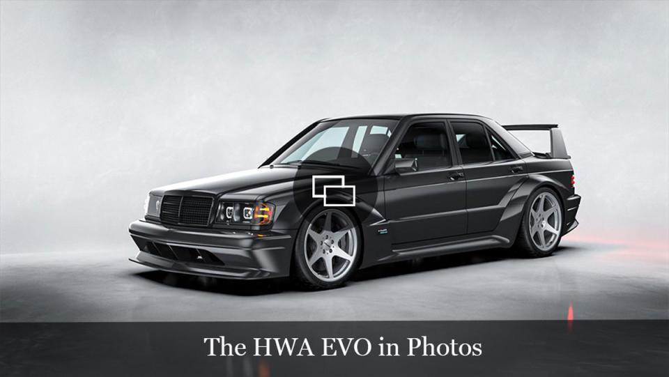 The HWA EVO, a reimagined 1990 Mercedes-Benz 190E 2.5-16 EVO II.