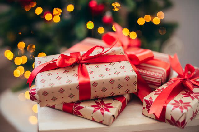 <p>Getty</p> Holiday presents