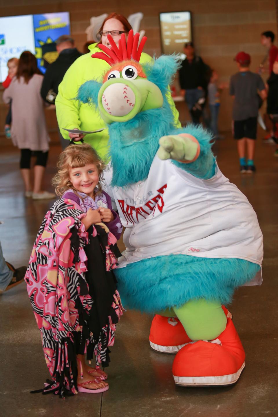 Whiffer is one of the Timber Rattlers' mascots, and one of kids' favorite parts of the games.