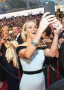 Everybody gather 'round! After posing for photographers at the 2015 Oscars, nominee Witherspoon took a quick selfie with everyone behind her on the red carpet. Take that, Ellen DeGeneres!