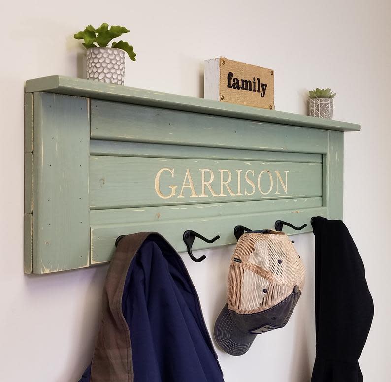 personalized coat rack, personalized gifts, best personalized gifts