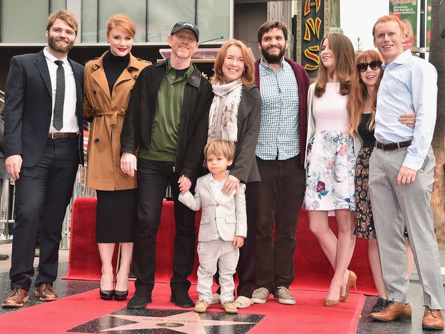 Alberto E. Rodriguez/Getty Seth Gabel, Bryce Dallas Howard, Director Ron Howard, Cheryl Howard, Reed Cross Howard (R) and family attend Ron Howard's star ceremony on the Hollywood Walk of Fame