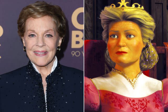 <p>Steve Granitz/FilmMagic; DreamWorks/ Everett</p> Julie Andrews; Queen Lillian