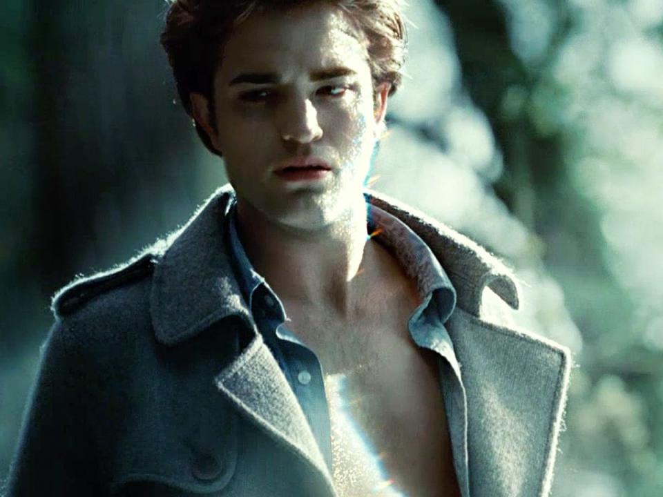 twilight edward sparkling in the forest