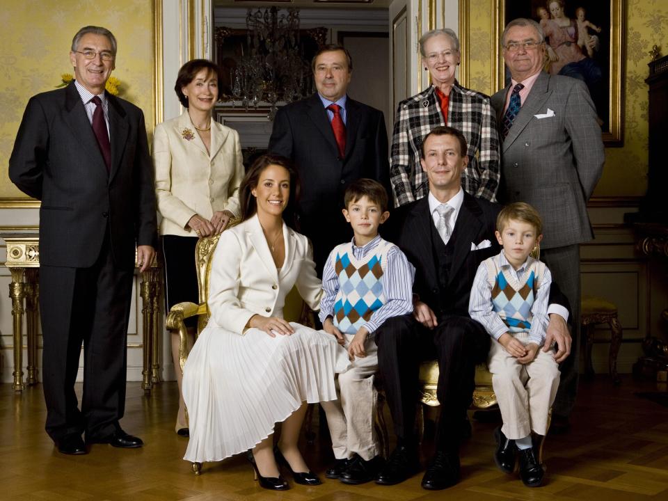 Prince Joachim, Queen Margrethe, Prince Henrik, Prince Nikolai, and Prince Felix. Prince Joachim and his sons posed alongside members of the Danish royal family in October 2007.