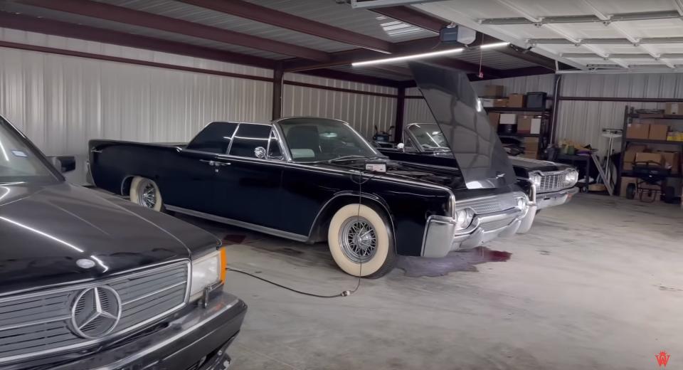 Some of the cars in Deion Sanders' collection.