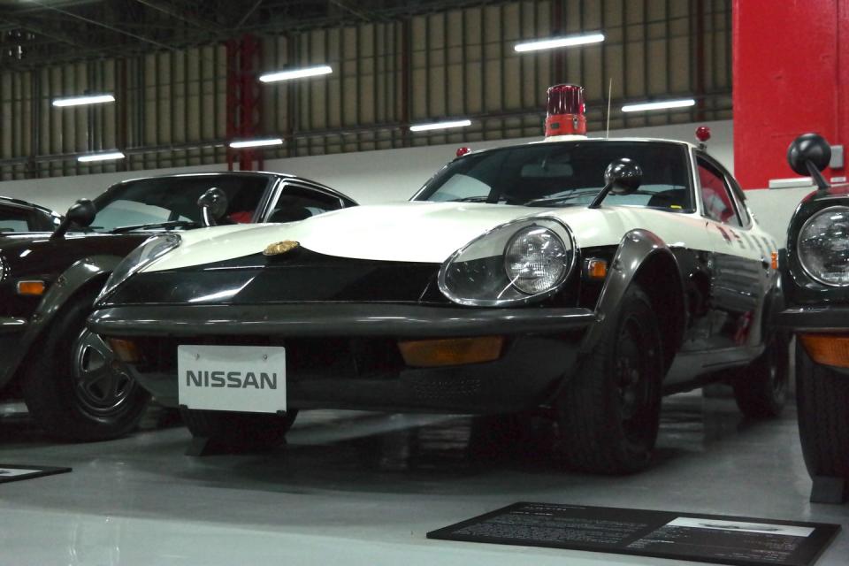 <p>This 1972 Datsun Z was used as a patrol car with the Kanagawa Prefectural Police force, mainly on high-speed areas like expressways. It accumulated an incredible 370,940 kilometers (over 230,000 miles) during its service life. </p>