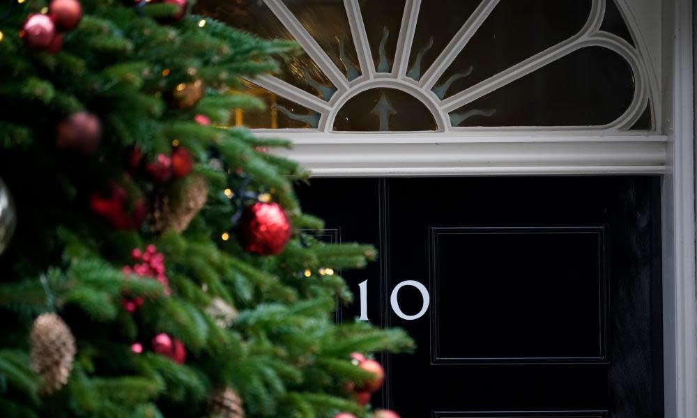 A view of 10 Downing Street’s door.