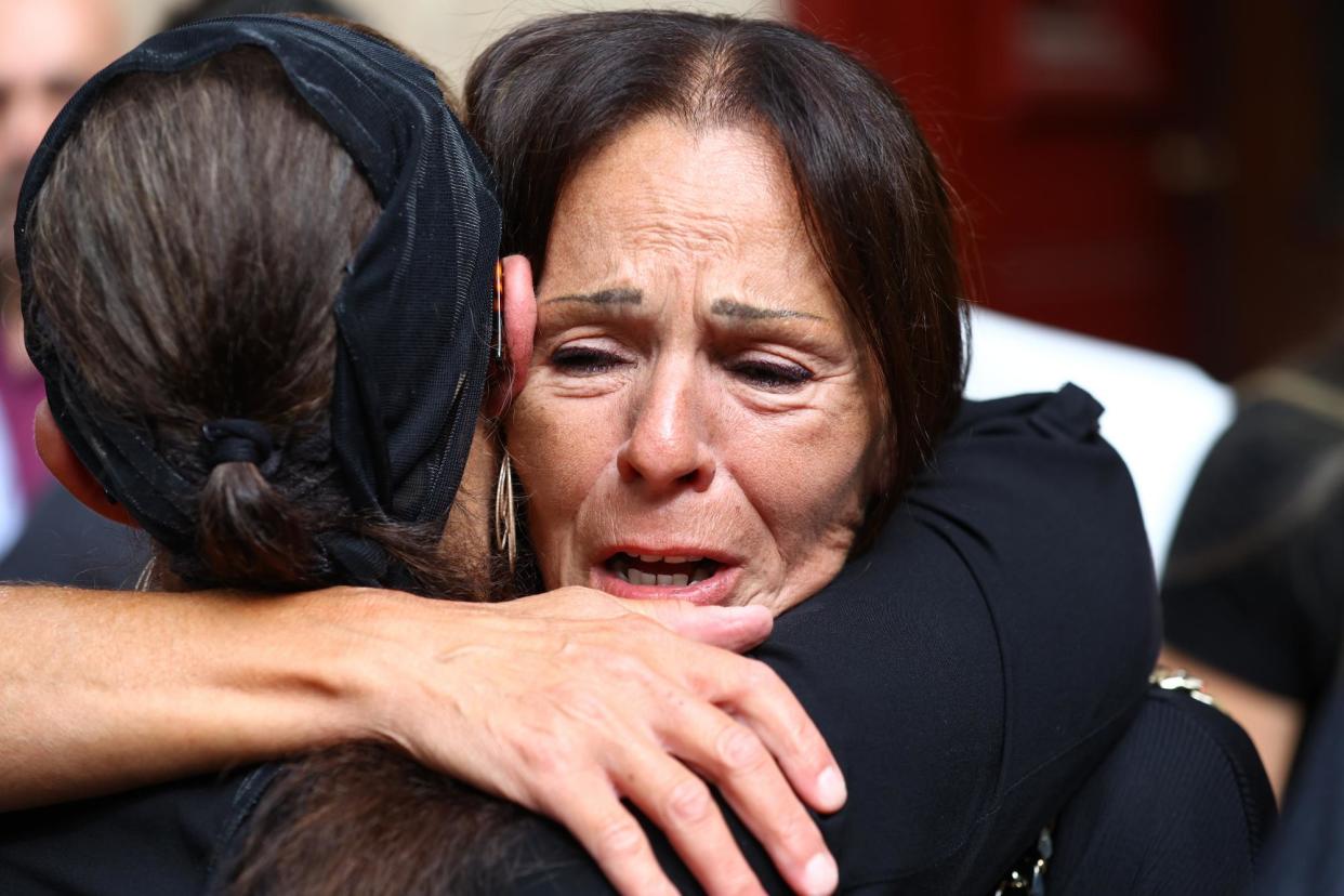 <span>Celeste Manno’s mother Aggie Di Mauro outside the supreme court in Melbourne after Luay Sako was sentenced to a maximum of 36 years in prison for murdering Manno in 2020.</span><span>Photograph: Con Chronis/AAP</span>