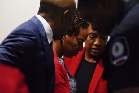 Botham Jean's family arrives on the first day of the trial against former police officer Amber Guyger in Dallas