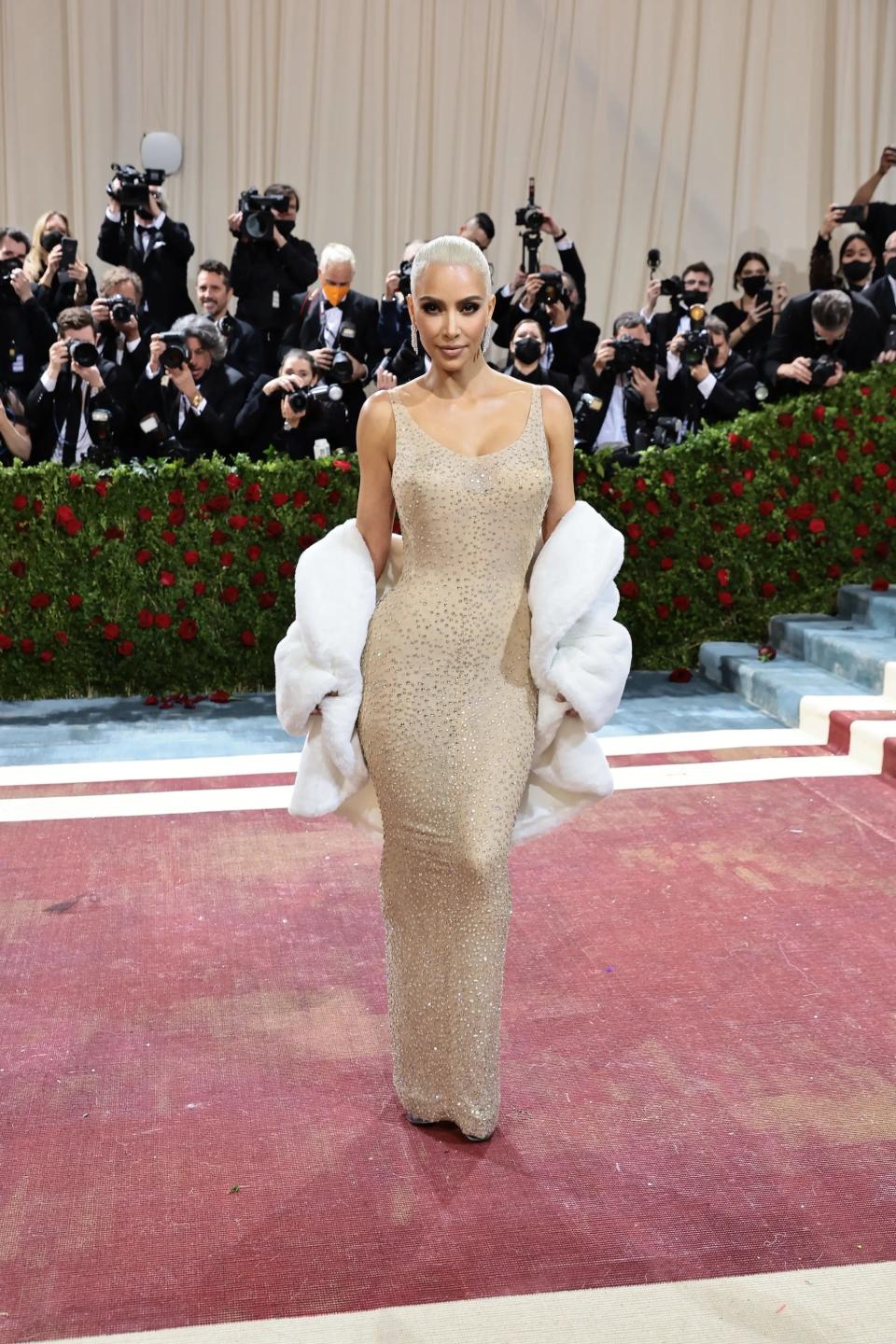 Kim Kardashian attends the 2022 Met Gala.