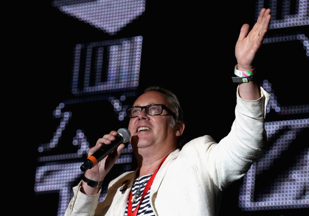 Vic Reeves has lost all hearing in one of his ears because of the tumour   (Getty Images)