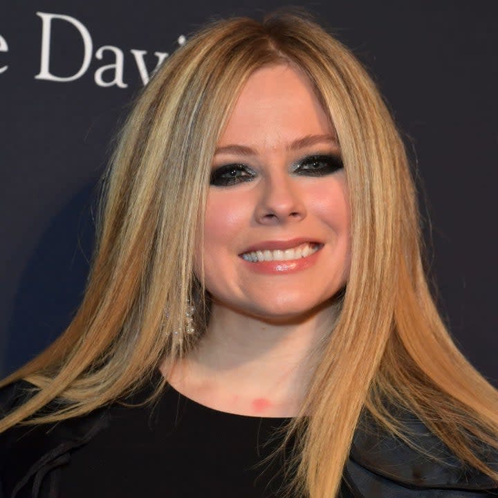 Avril on a red carpet