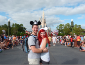 <div class="caption-credit"> Photo by: Jamie Chandler</div>The newlyweds honeymooned at (where else?!) Disney World for two weeks where they visited The Magic Kingdom a total of nine times. We wish them happily-ever-after!