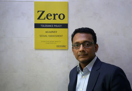 Antony Alex, CEO of consultancy firm Rainmaker, poses for a photograph inside his office in Mumbai, India, November 15, 2018. REUTERS/Francis Mascarenhas