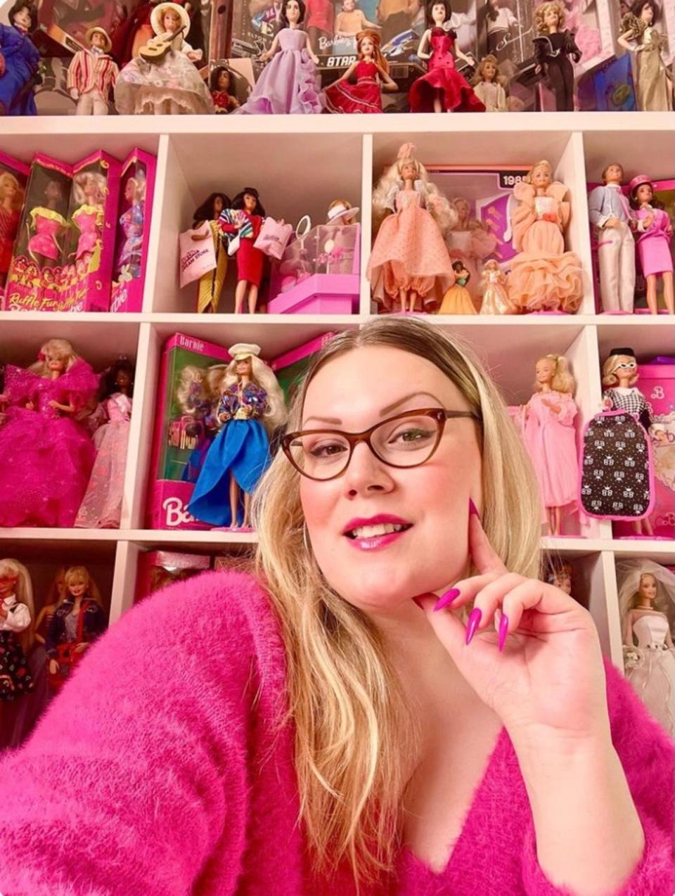 Tina, 32, from Eastbourne, is an avid collector of Barbies from the Eighties and Nineties (Instagram/@tinaedw)
