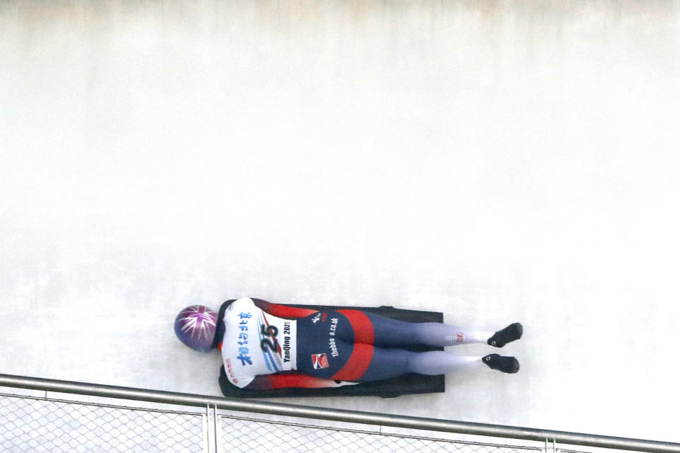 Crowley suffered nerve loss during ankle surgery meaning she can no longer feel her foot, but that hasn't stopped her sliding towards skeleton success