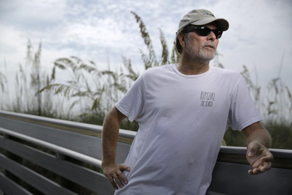 Bill Howell, seen here in 2019, left Atlantic Beach to become a private pilot. After flying seaplanes around the Keys and the Caribbean, he landed a full-time job as a pilot for Jimmy Buffett, then later for Tim McGraw and Faith Hill. A few years ago, he decided to quit flying and moved back to Atlantic Beach, where he puts his energy into surfing as often as possible.