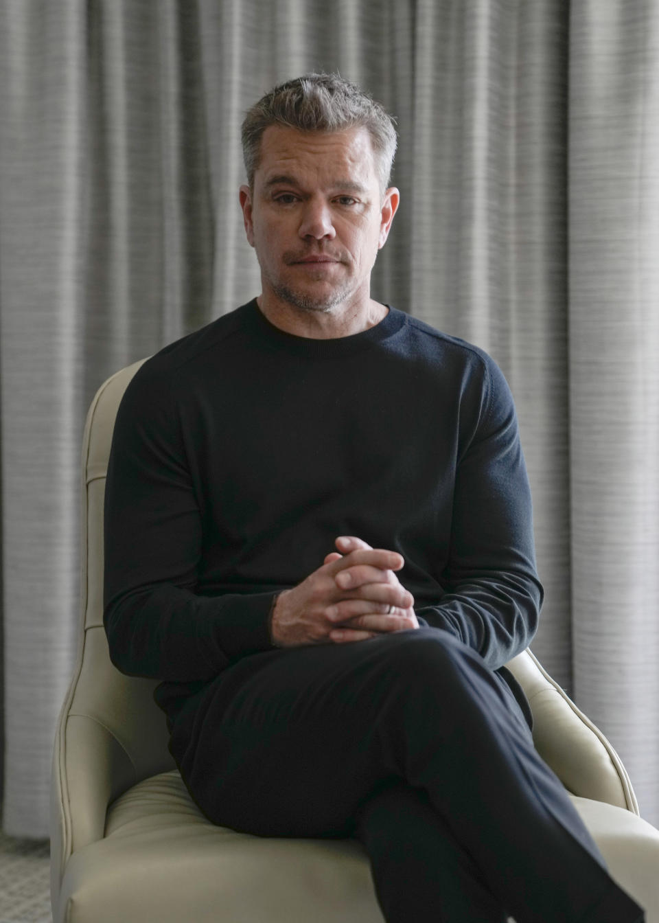 Matt Damon posa para un retrato para promover la película "Air" el lunes 27 de marzo de 2023, en el Hotel Four Seasons en Los Angeles. (Foto AP/Ashley Landis)