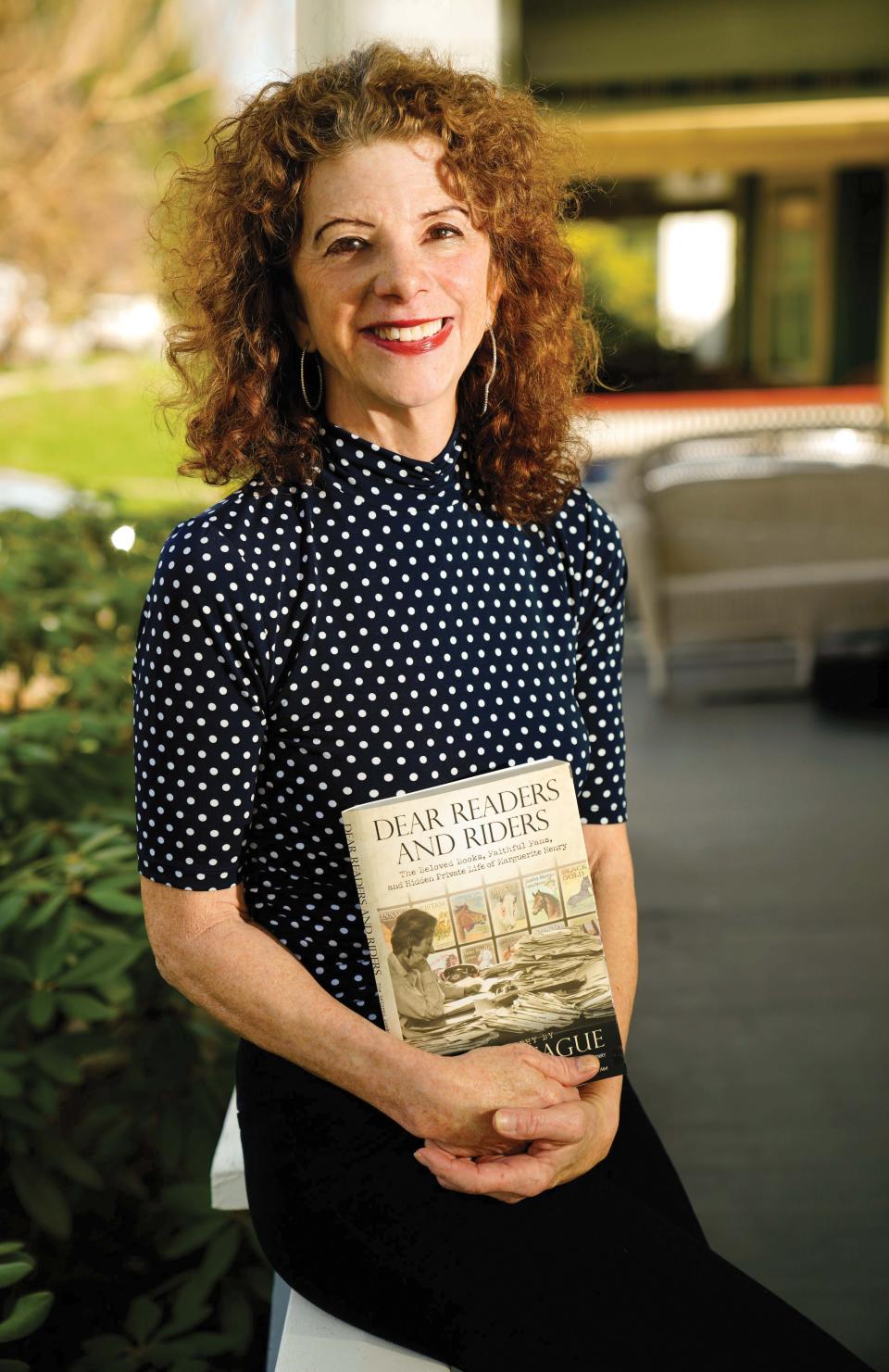 Lettie Teague with her latest book, Dear Readers and Riders.