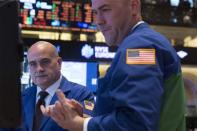 Traders work on the floor of the New York Stock Exchange May 2, 2014. REUTERS/Brendan McDermid