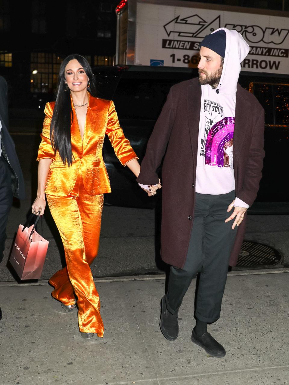 Kacey Musgraves and Ruston Kelly in NYC on February 5, 2020