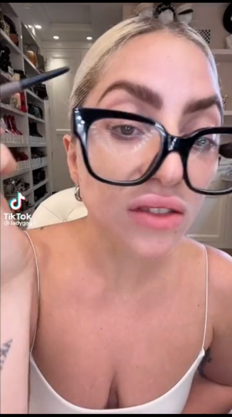 lady gaga no makeup tiktok video