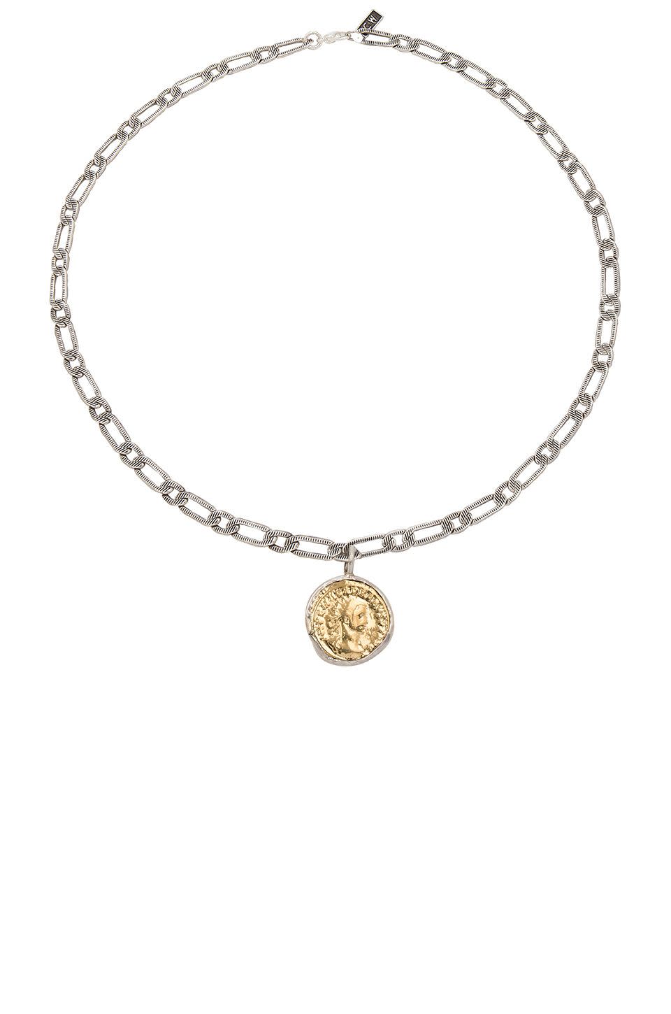 Aurelian Coin Necklace in Silver & Gold