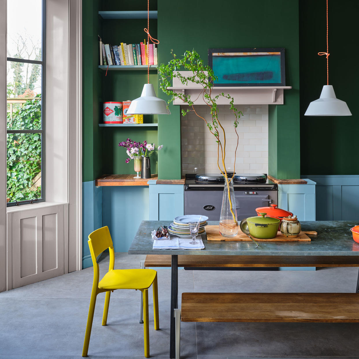  Paint trends 2023 farrow and ball kitchen in green. 