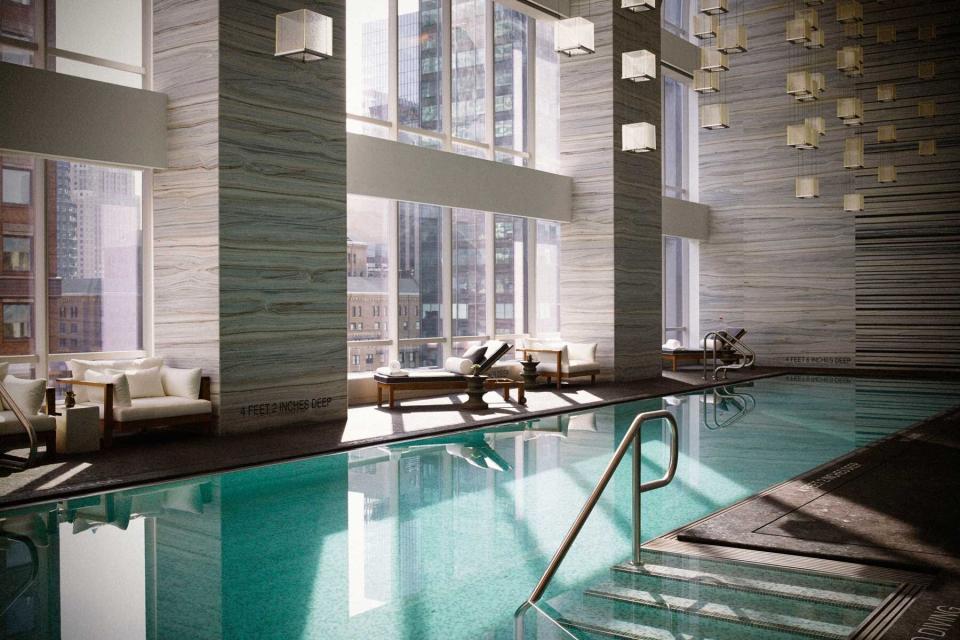 The pool at the Park Hyatt New York, voted one of the top hotels in New York City