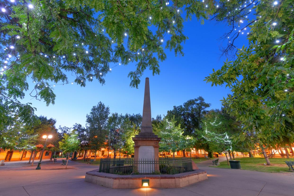 santa fe, new mexico, usa in santa fe plaza