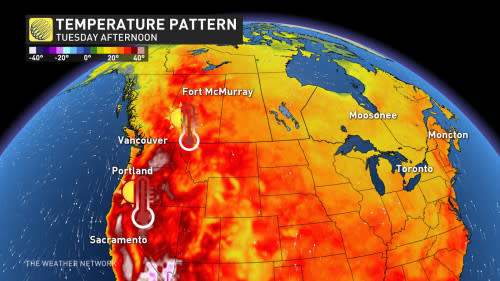 National temperature pattern July 4 2024