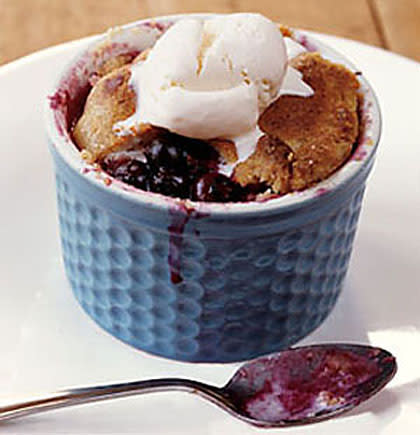 Blueberry Pot Pie with Sour Cream Ice Cream