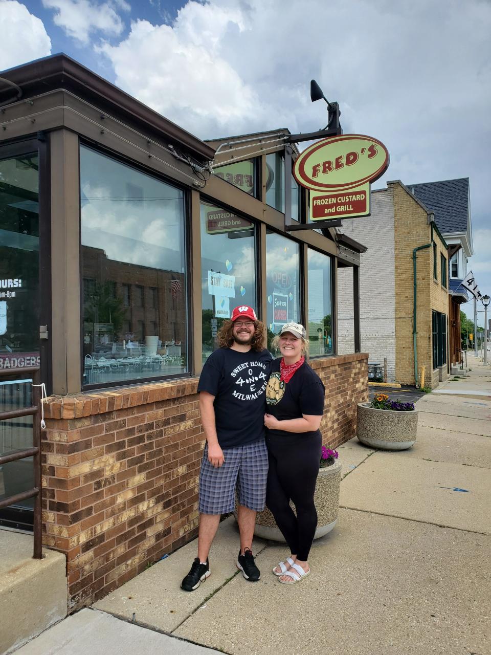 Alex Ogden (left) and Sam Kassel-Ogden purchased Fred's Frozen Custard and Grill in 2019, keeping the longtime Washington Heights staple in the neighborhood.